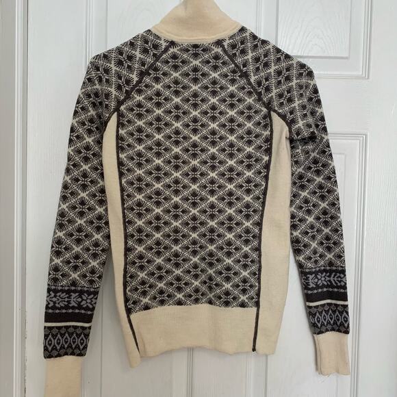 Athleta wool blend Nordic style high neck zip up - Picture 4 of 7